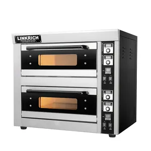 High-Speed Industriële Twee Dek Oven Voor Pizza & Brood Bakken Elektrische Met Ce Certificaat Voor Bakkerijen 220V Nieuwe Staat