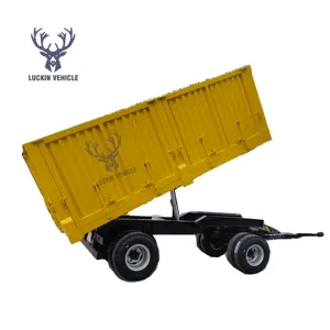 5ton 8ton 10ton nông nghiệp tipper trang trại Tipping Trailer trang trại Trailer bàn xoay bên phía sau Dump Trailer