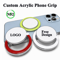 Support de téléphone magnétique Griptok découpé sur mesure de forme irrégulière, support de téléphone portable pliable en acrylique époxy