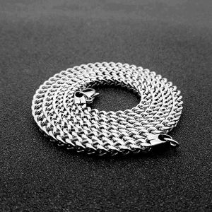 European American Hip Hop Gold <b>Chain</b> Necklace 4mm 70cm Polished <b>Titanium</b> Steel Welded Joints Party Fashion Jewelry - Product Image 2
