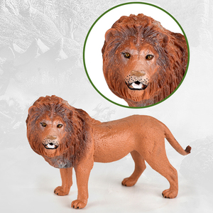 Ressources d'apprentissage PVC Simulation solide modèle en plastique Lion girafe animaux sauvages jouets Zoo petite ferme animaux modèle Figurines jouets - Product Image 2