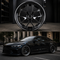 Jantes forgées 2 pièces à profil profond et 5 branches, 18-22 pouces, 5x114.3 5x120 5x120.65, chromées, compatibles Corvette Mustang GT-R R35