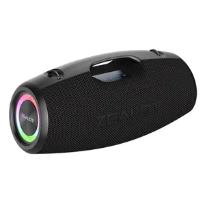 Altavoz portátil para exteriores ZEALOT S78 de 100W, altavoces inalámbricos impermeables IPX7 con luces RGB, sonido estéreo de graves ricos, tiempo de reproducción de 12H