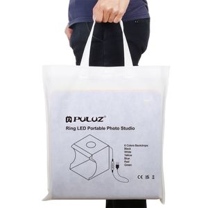 Kit Studio Foto Ring Light Lipat 30cm dengan Papan LED yang Dapat Diredupkan dan 6 Latar Belakang Berwarna untuk Fotografi Produk/Perhiasan/Video - Product Image 6