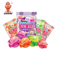 Op maat gemaakte mango-smaak gummy snoepjes in verschillende vormen, halal, gepeld fruitgelei snoepjes, peel gummy