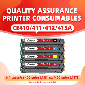 Cartouche de toner Lonpec compatible 305A CE410A/BK CE411A/C <span class=keywords><strong>CE412A</strong></span>/Y CE413A/M HP PRO 400/300/375/475/451 Garantie de 24 mois 4000 - Product Image 2