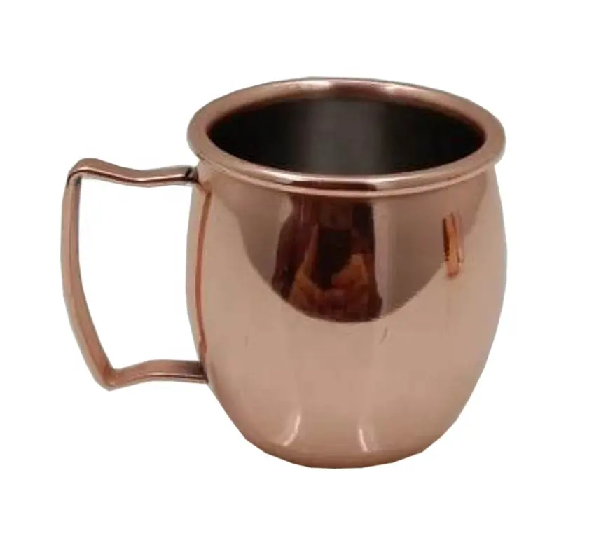 Großhandel Bulk Modern Design Metall Kupfer beschichtet Attraktive Edelstahl Einzigartige einfache Tasse für Küchen geschirr Barware Handmade