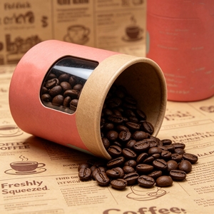 Tubo de Papel Biodegradable de Tamaño Personalizado, Caja Cilíndrica con Ventana Transparente de PVC para Empaque de Granos de Café y Dulces - Product Image 5