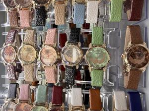 Women's Fashion Smart <b>Watch</b> Gold Plated Leather Band <b>Heart</b> <b>Rate</b> <b>Monitor</b> Bluetooth LCD Display Rectangular Case - Product Image 3