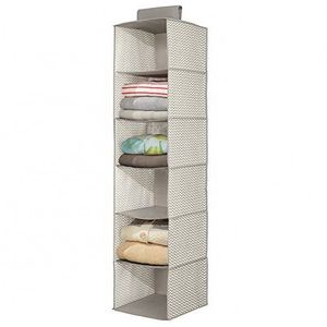 Reusable Hanging 6-shelf Collapsible Organizer With Handle for <b>Clothes</b> Shoes Storage Bag - Product Image 1