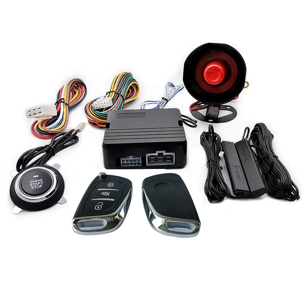 Rfid Car Alarm Auto Car Alarm 1 Start Stop Engine Starline Push Button RFID Lock Ignition Switch Keyless Entry Starter Anti-theft System