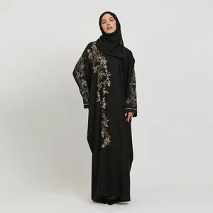 Latest New Designs Islamic Clothing Fashion Eid Arabic Style Dubai Muslim Abaya Luxury Embroidery Abaya in Dubai Women Polyester