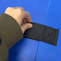 Boîte de transport pliable en plastique ondulé, imperméable, personnalisée, en PP, avec feuille creuse en PP