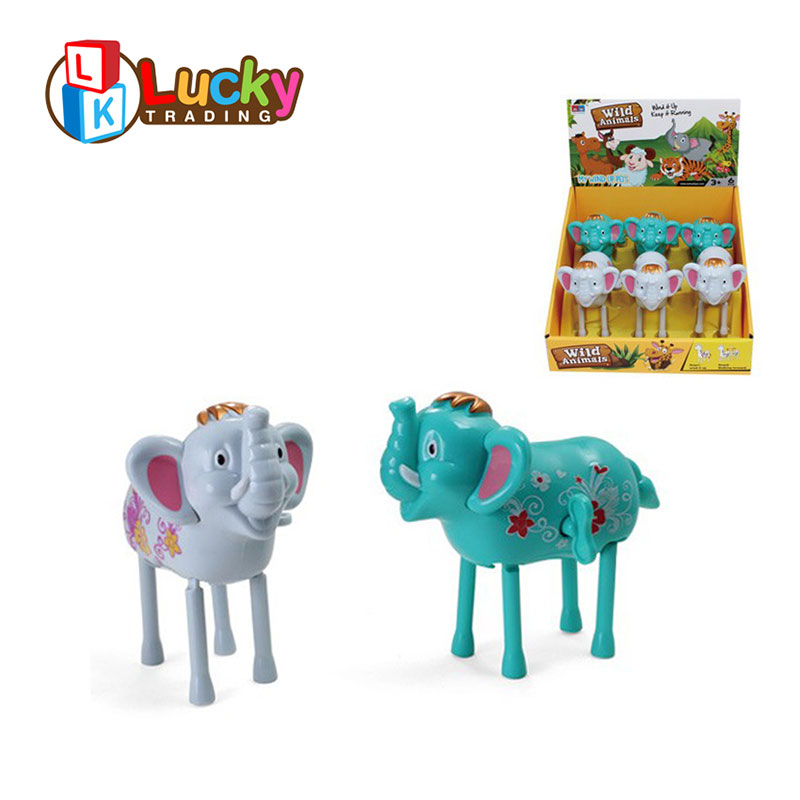 Оптовая продажа мультяшных животных Слон маленькие весенние намотки игрушки для детей