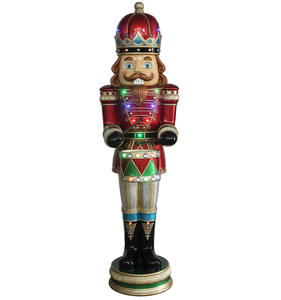 <span class=keywords><strong>Soldat</strong></span> Casse-Noisette géant grandeur nature de 1,5 m en résine, artisanat, figurine de Noël, cadeau, ornements, décorations de Noël d'extérieur - Product Image 1