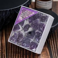 Ensemble de grappes de cristal d'améthyste foncée de haute qualité, pierre de cristal naturelle brute, technique brute, pour les cadeaux de la Saint-Valentin, Halloween