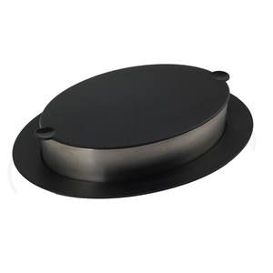 Serveur de fête écologique à double couche en acier inoxydable poli 304 de 2,5 L ovale - Product Image 1