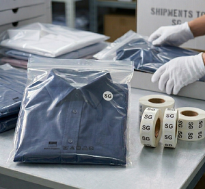 カスタム防水衣類サイズステッカーロール S/M/L/XL/XXL/XXXL 自己粘着衣類サイズラベル キャッシュバインディングロール紙 - Product Image 2