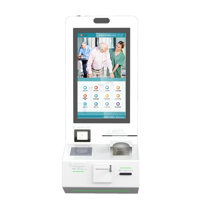 Hospital Wall-Mounted Self-Service Registration Health Kiosk Payment Kiosk with SDK Function and POS Scanner