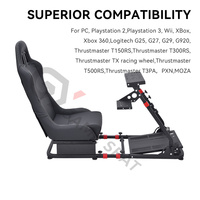 GY048 Sim Juego de Silla Plegable Simulador de Carreras Soporte para Volante para PS PC Thrustmaster Logitech G25 G27