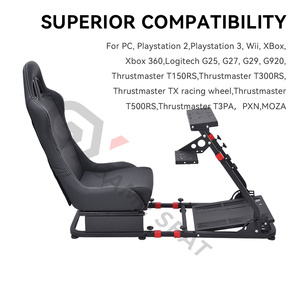 GY048 Sim Juego de Silla Plegable Simulador de Carreras Soporte para Volante para PS PC Thrustmaster Logitech G25 G27 - Product Image 6