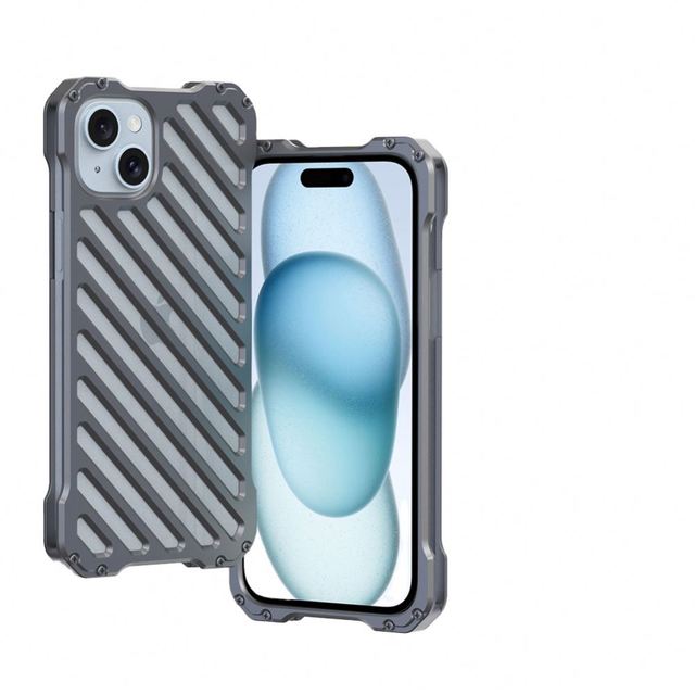 For iPhone 15 / 15Pro/ Pro Max /14 / 14Pro / Pro Max Creative Aromatherapy CNC Aluminum Alloy Metal Cooling Phone Case
