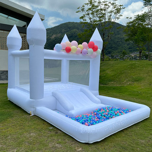 Nhà Sử Dụng Oxford Vải Nhỏ Kid Trắng Nhảy <span class=keywords><strong>Bouncy</strong></span> Lâu Đài Trắng Nhà Bị Trả Lại Với Bóng Pit - Product Image 2