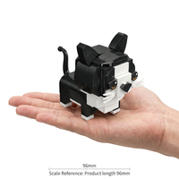 Ensemble de blocs de construction Chat Noir, jouet de construction STEM, briques éducatives DIY, kit de modèle d'animal de compagnie, cadeau pour enfants de 6 ans et plus