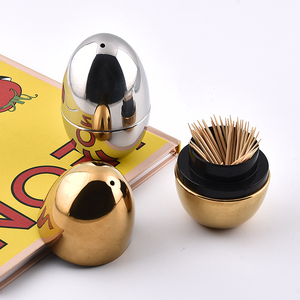 <strong>Egg</strong> <strong>Shape</strong> Stainless Steel Toothpick <strong>Holder</strong> - Product Image 5