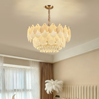 Lustre LED moderne de luxe à hauteur réglable, luminaire suspendu doré pour salon, salle à manger, restaurant, escalier