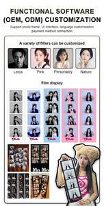 셀프 서비스 즉석 인쇄 사진 부스 키오스크 프린터 및 카메라 다크 브라운 사진 부스 사용자 정의 무역 쇼 부스 - Product Image 5