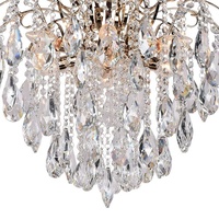 Lustre de luxe en cristal de plafond de lampe de mariage en or italienne de style moderne pour salon
