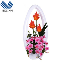 Lampe LED à fibres optiques en forme de rose, lampe de nuit en forme de tournesol, éclairage décoratif en forme de narcisse, lys, tulipe, lotus