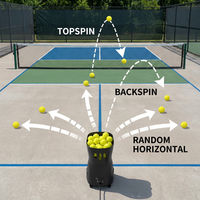 Machine d'entraînement de pickleball automatique portable professionnelle PP-Mini Pro 8 kg avec contrôle par application pour la pratique des topspin et des backspin