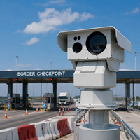 Cámara Térmica de 640x512 con Telémetro Láser, Monitor de Seguridad IP PTZ Multisensor para Exteriores