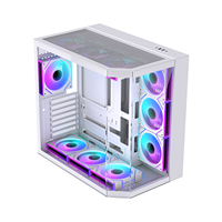 Lovingcool ATX Full Tower PC Gaming Case 10pcs ARGB Fans & M-ATX Chassis 155mm Radiator Support Ready Stock