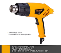 Pistolet thermique électrique industriel 2000W à double température, souffleur d'air chaud pour le thermoformage, le décapage de peinture et la soudure du plastique