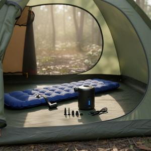 Pompe électrique portable pour gonflables : tentes, matelas pneumatiques, jouets <span class=keywords><strong>de</strong></span> piscine, bateaux pneumatiques, meubles gonflables – Pompe <span class=keywords><strong>de</strong></span> <span class=keywords><strong>voyage</strong></span> - Product Image 1