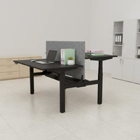 Cadre de bureau en métal durable, ergonomique, modulaire, électrique, réglable en hauteur, pour 2 personnes, de style moderne et luxueux, pour la maison et le bureau