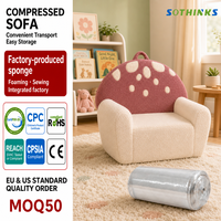 Fauteuil pliable pour enfants en mousse compressée, certifié CPC, personnalisé, pour salon, fabrication OEM/ODM en usine de matières premières