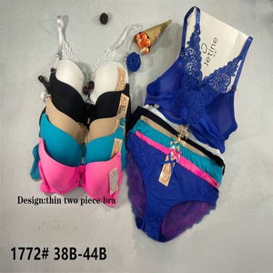 2,0 Dollar Model AHX050 Tamaño 38-44B <span class=keywords><strong>Copa</strong></span> grande bordada Tallas grandes WomenBra Sets Hot Selings <span class=keywords><strong>2023</strong></span> con calzoncillos bóxer - Product Image 1