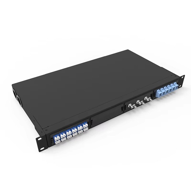 Factory Price 2U Fixed 96 Ports Optical Enclosure Patch Panel Rack Mount Power Distribution Box Simplex POE FTTH Compatible