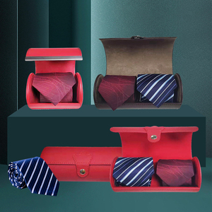 Caja de Almacenamiento de Corbatas de Lujo para Hombre, Juego de Cajas de Regalo para Corbatas y Lazos, Cajas de Corbatas de Cuero PU Premium - Product Image 5