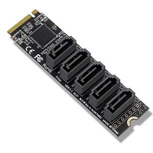 <span class=keywords><strong>M</strong></span>.<span class=keywords><strong>2</strong></span> NVME NGFF <span class=keywords><strong>M</strong></span> chiave a 5 porte scheda di espansione SATA3.0 JMB585 Chipset prodotti in magazzino - Product Image 1