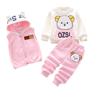 Conjuntos de Ropa para Bebé con Estampados de Dibujos Animados, 3 Piezas, Conjunto Deportivo Infantil Cálido para Invierno - Product Image 2