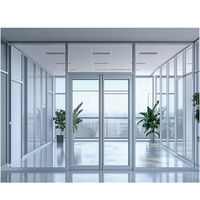 Système mural en verre tout aluminium moderne de 108 mm, double vitrage, insonorisation 45 dB, écologique, pour bureaux, hôpitaux, écoles