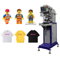 Machine d'impression tampographique pneumatique en silicone avec godet d'encre scellé pour T-shirts, figurines Lego et vêtements