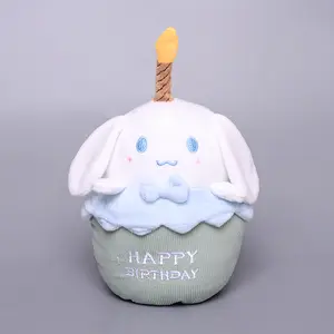 Müzikal doğum günü pastası Cake mi peluş bebek Kulomi melodi yıldız Kirby mum şekilli doldurulmuş oyuncaklar hediye