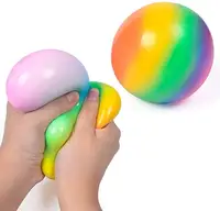 Pelota elástica de colores para niños y adultos, juguete de descompresión para aliviar el estrés, juguete antiestrés