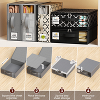 Ensemble de draps de lit pliable pour la maison organisateur de placard Cube literie housses de couette boîte de rangement drap de lit boîte d'emballage